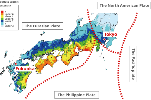 The Nankai Trough Massive Earthquake Seismic Intensity Distribution